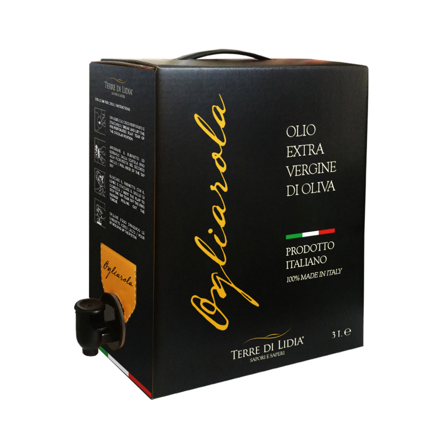 Cultivar Ogliarola - Olio Extravergine di Oliva - Bag in Box 3 Litri - Campagna 2024/2025