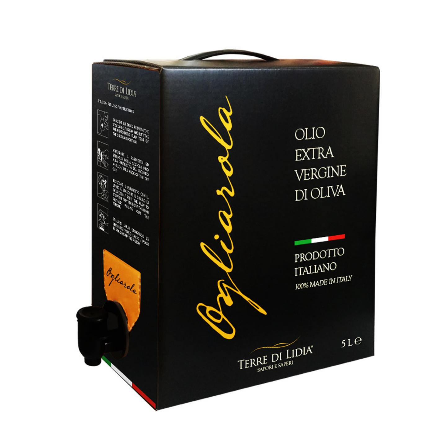 Cultivar Ogliarola - Olio Extravergine di Oliva - Bag in Box 5 Litri - Campagna 2024/2025
