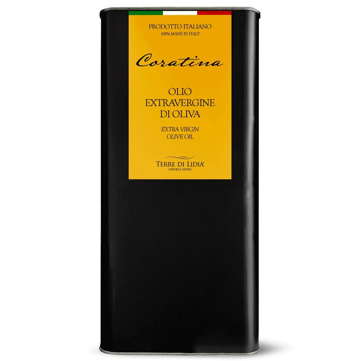Cultivar Coratina - Olio Extravergine di Oliva - Lattina Metallica 5 Litri - Campagna 2025/2026 - Terre di Lidia