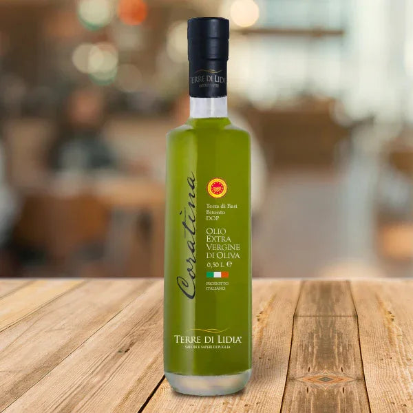 Cultivar Coratina - Olio extravergine di oliva Dop Terra di Bari - Bitonto - bottiglia in vetro da 0,50 L - Campagna 2024/2025 - Terre di Lidia