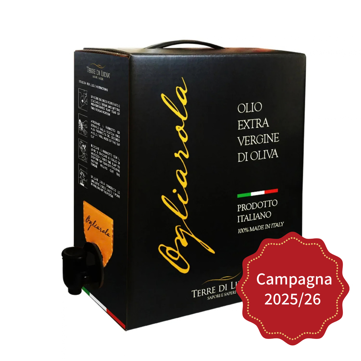 Cultivar Ogliarola - Olio Extravergine di Oliva - Bag in Box 3 Litri