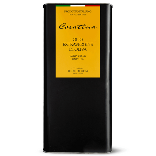 Cultivar Coratina - Olio Extravergine di Oliva - Lattina Metallica 5 Litri - Campagna 2024/2025