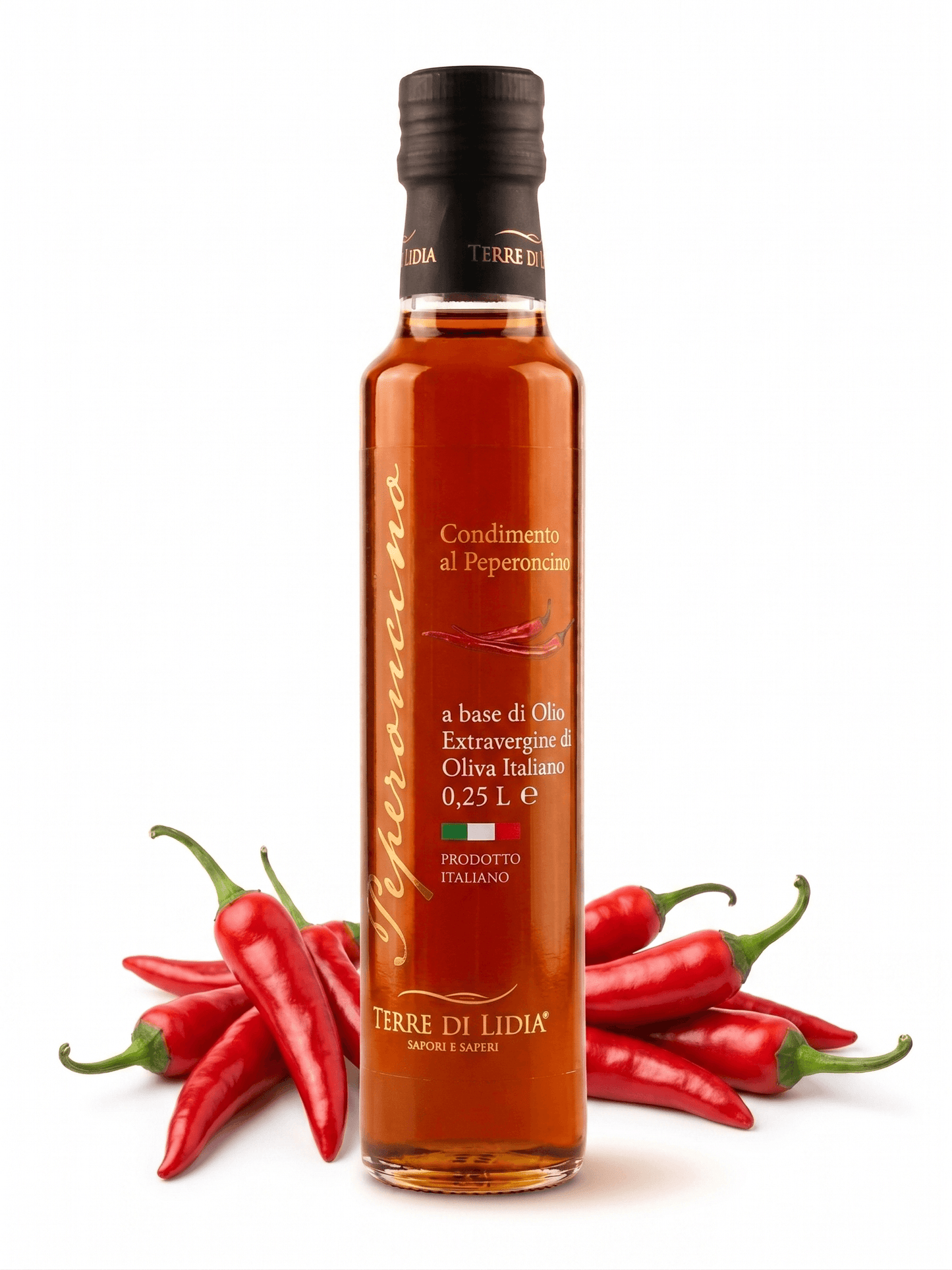 Condimento al Peperoncino Piccante a base di Olio Extravergine di Oliva - 1 x 250ml